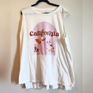 SONOMA Sz 3X IVORY "CALIFORNIA SCOOP NECK TANK